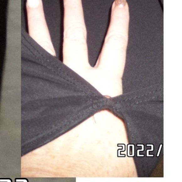 EllaSamani Open Arm Black Blouse - Picture 2 of 4